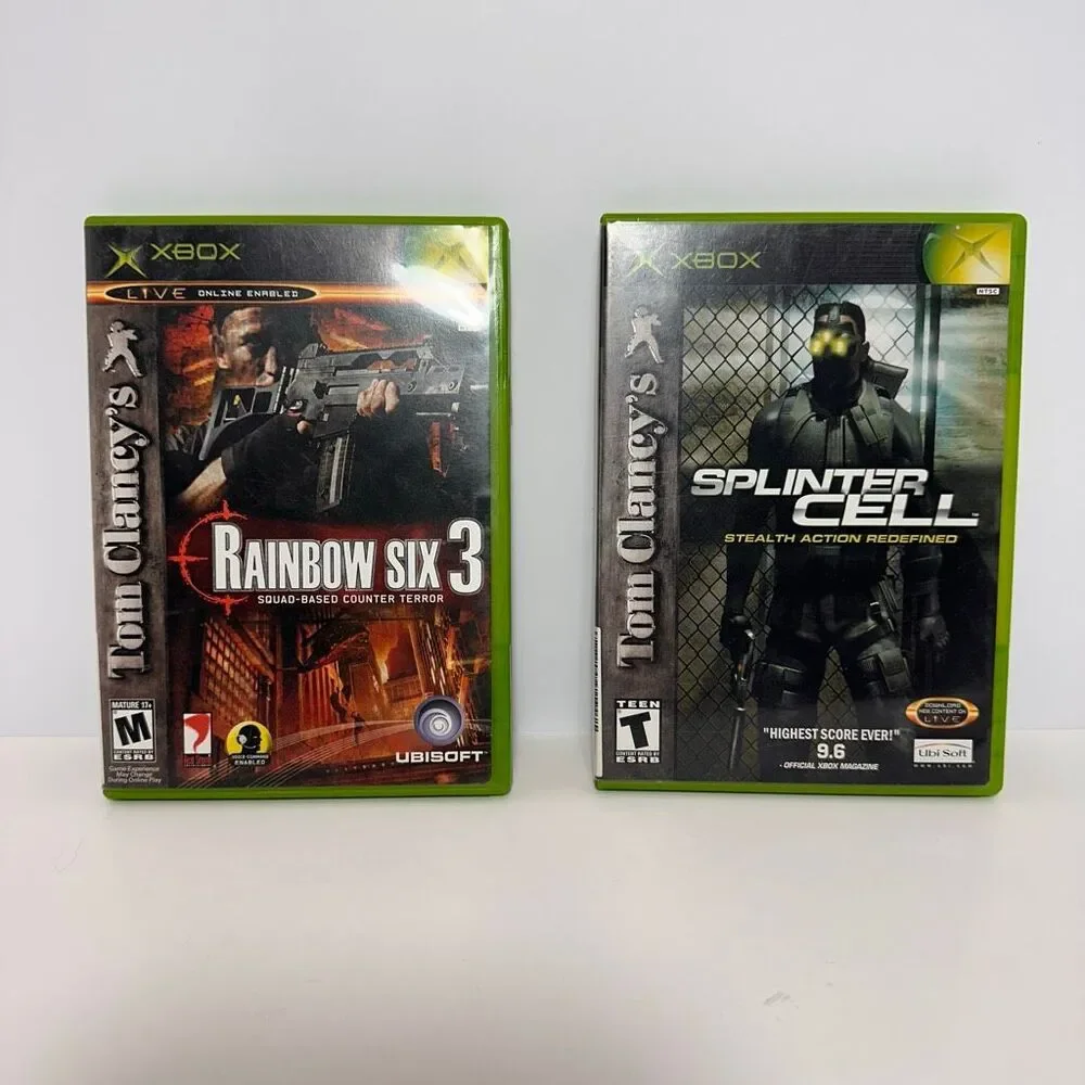 Xbox Game Lot Tom Clancy’s Rainbow Six 3 & Splinter Cell 2 Games